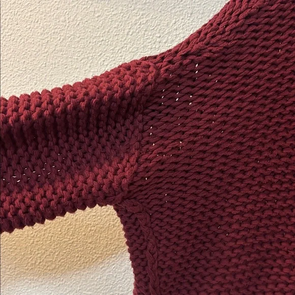 Free People Deep Red Mockneck Sweater - Picture 4 of 8